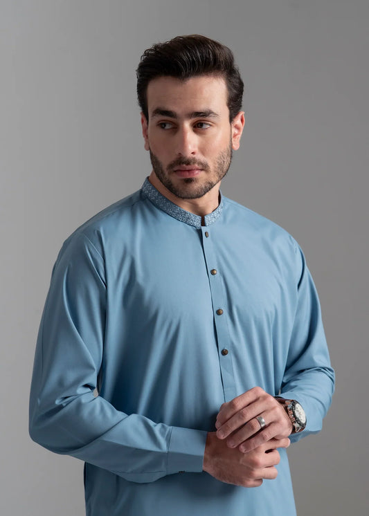 Picture of Wash & Wear | Blue Ban Shalwar Kameez - Available at Raja Sahib