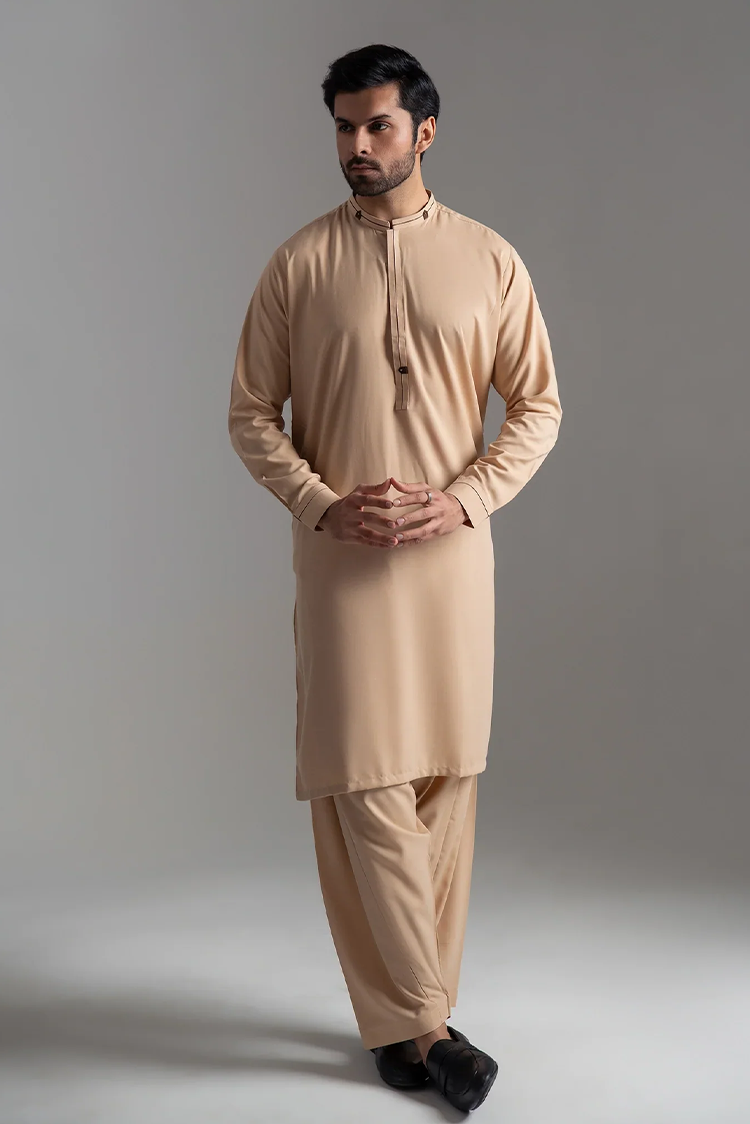Picture of Wash & Wear | Skin Ban Shalwar Kameez - Available at Raja Sahib