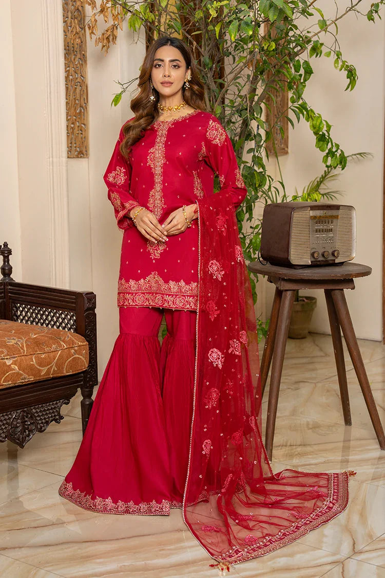 Picture of Ellena - 3-PC Stitched Embroidered Suit - Available at Raja Sahib