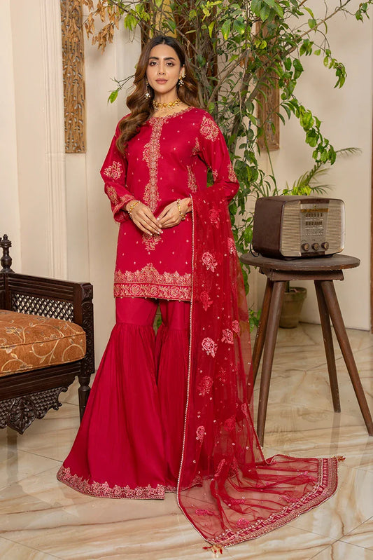 Picture of Ellena - 3-PC Stitched Embroidered Suit - Available at Raja Sahib