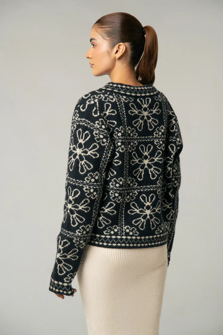 Picture of Ellena - Embroidered Knit Cardigan - Available at Raja Sahib