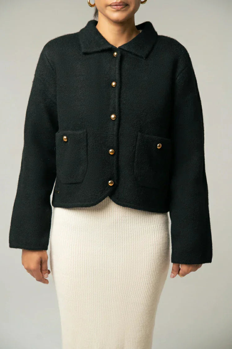 Picture of Collar Knit Cardigan - Available at Raja Sahib