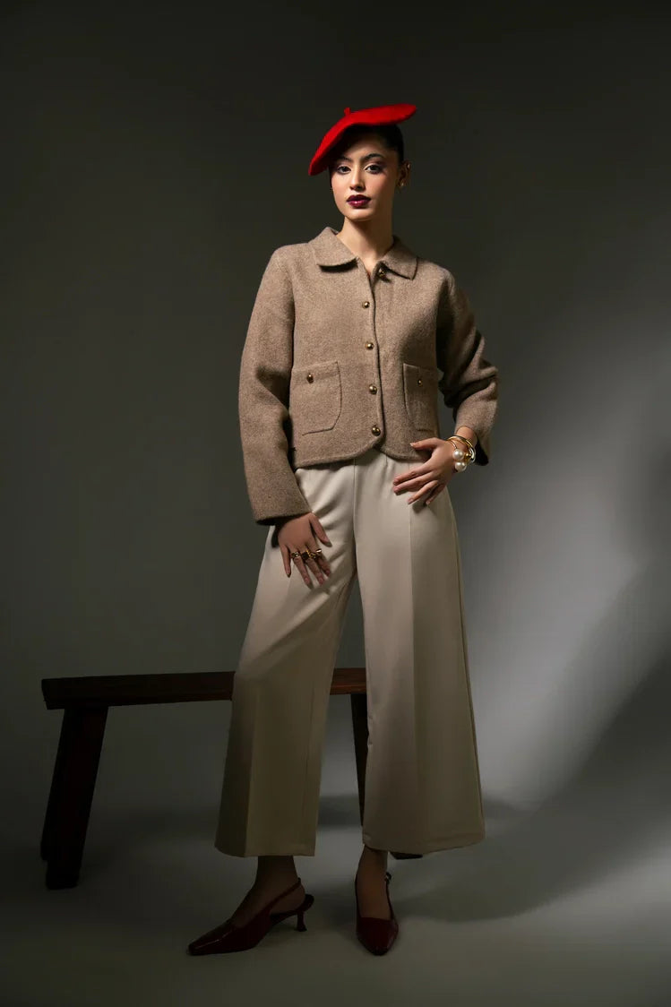 Picture of Collar Knit Cardigan - Available at Raja Sahib