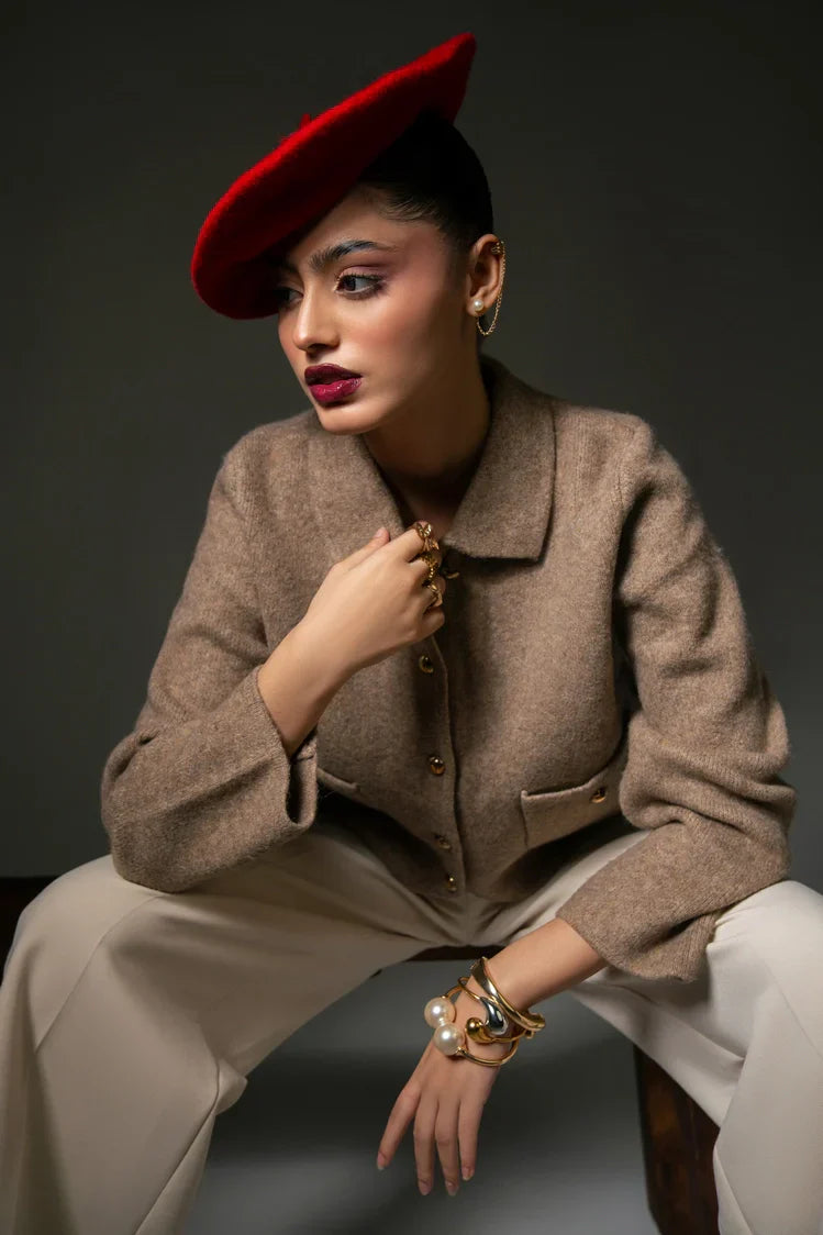 Picture of Collar Knit Cardigan - Available at Raja Sahib