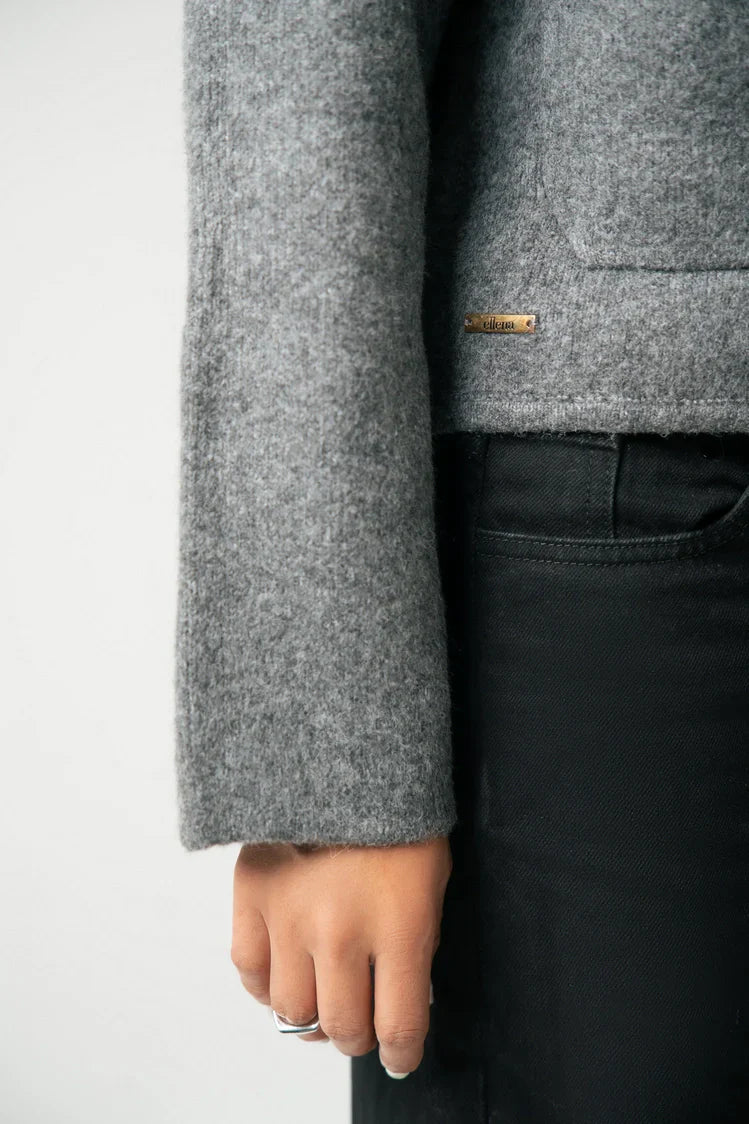 Picture of Ellena - Collar Knit Cardigan - Available at Raja Sahib