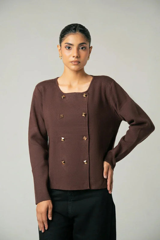 Picture of Ellena - Full Sleeves Cardigan - Available at Raja Sahib