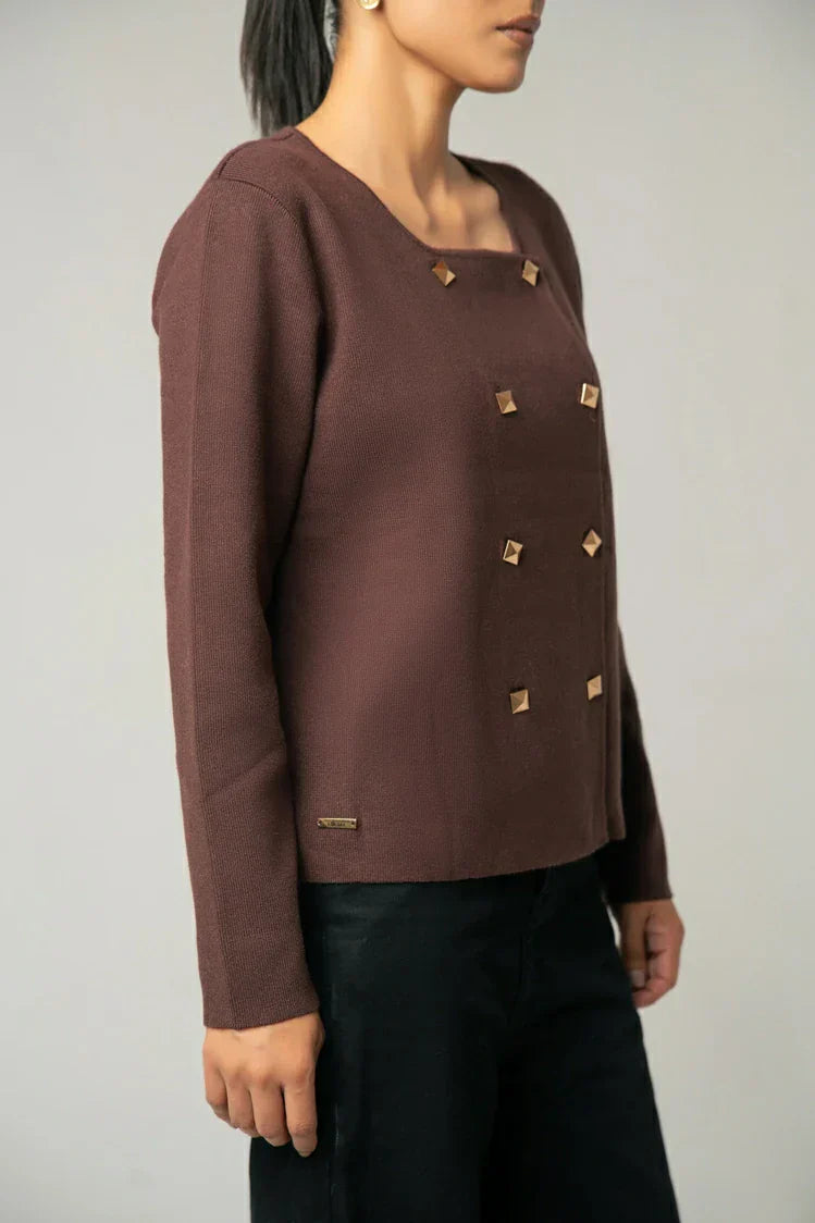 Picture of Ellena - Full Sleeves Cardigan - Available at Raja Sahib