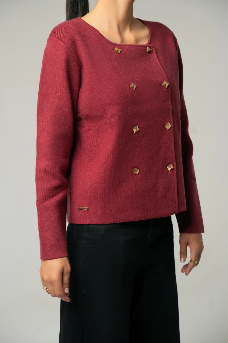 Picture of Ellena - Full Sleeves Cardigan - Available at Raja Sahib