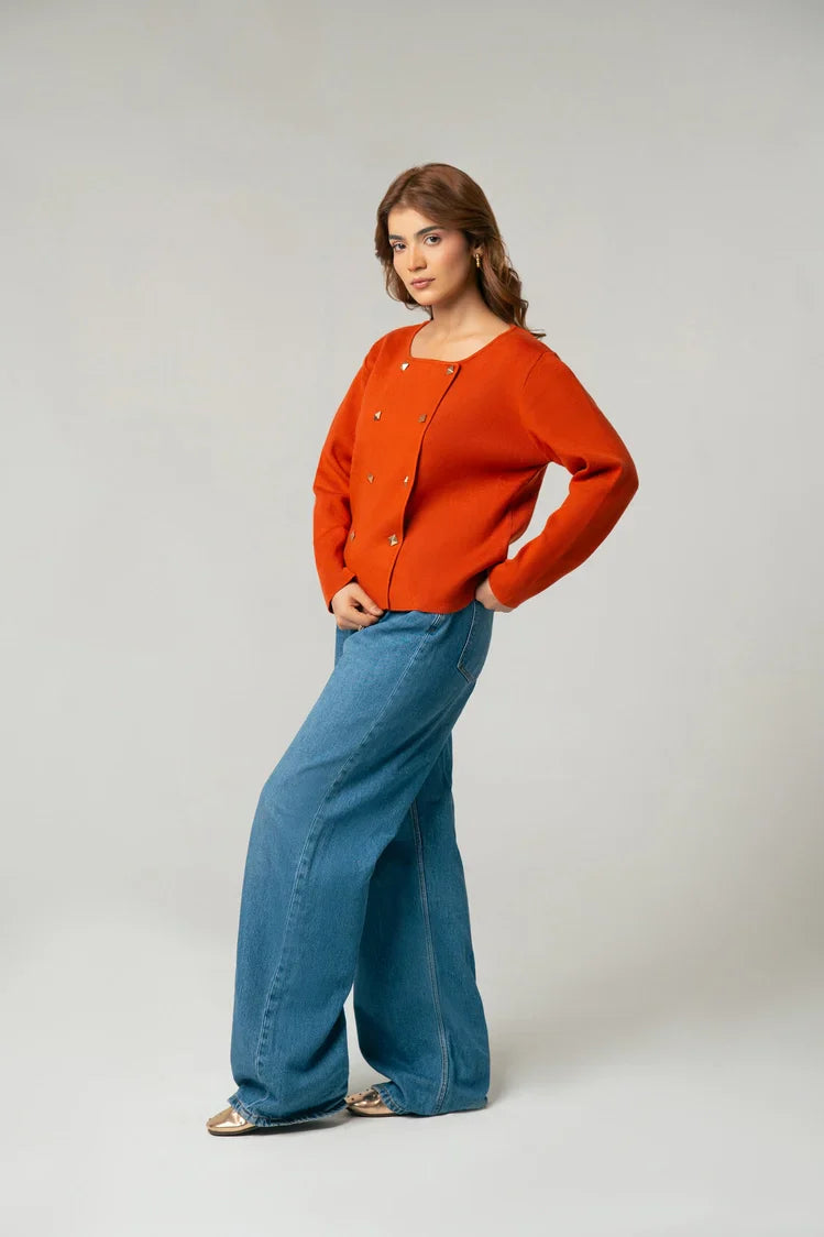 Picture of Ellena - Full Sleeves Cardigan - Available at Raja Sahib