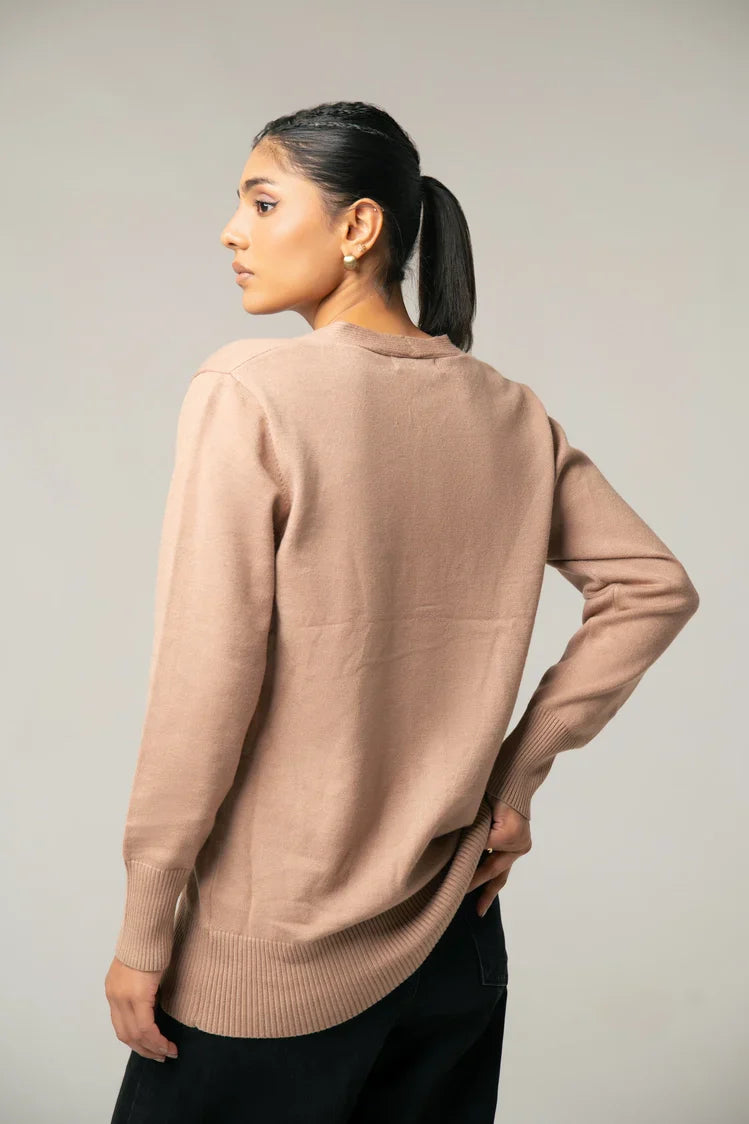 Picture of V-Neck Knit Sweater - Available at Raja Sahib