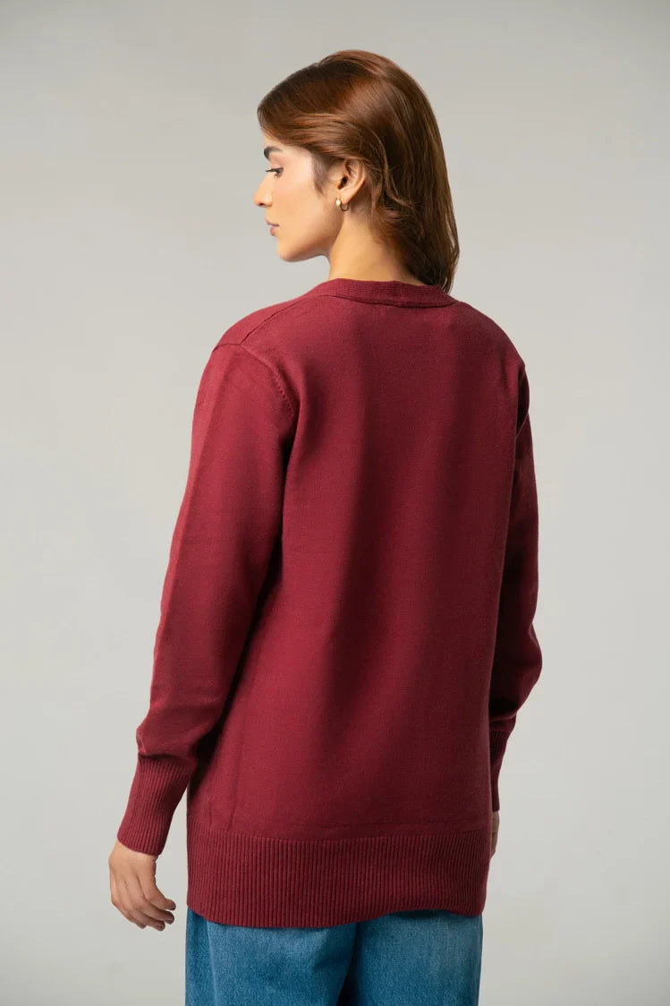 Picture of V-Neck Knit Sweater - Available at Raja Sahib