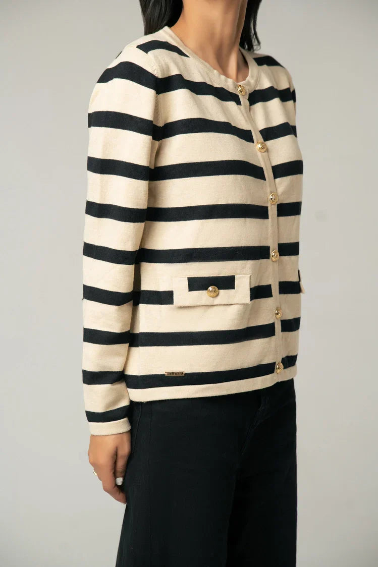Picture of Striped Knit Sweater - Available at Raja Sahib