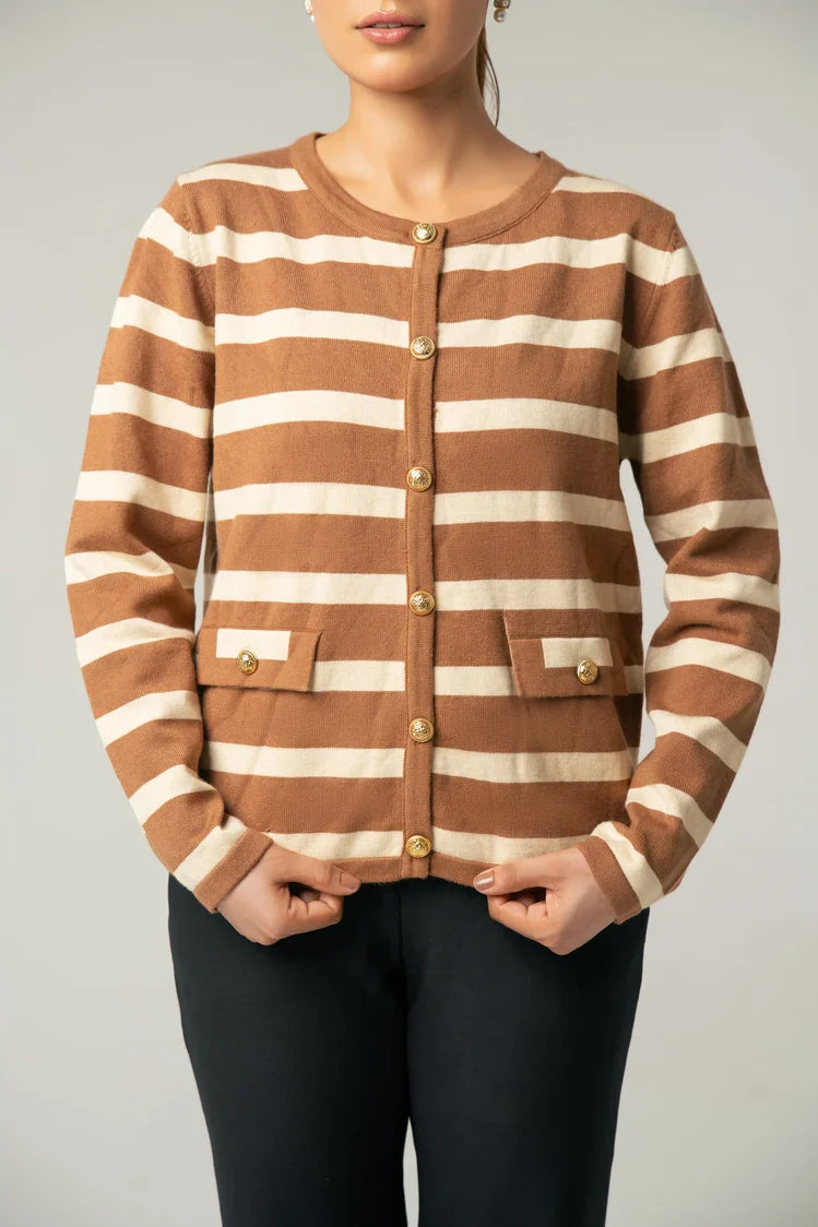 Picture of Striped Knit Sweater - Available at Raja Sahib