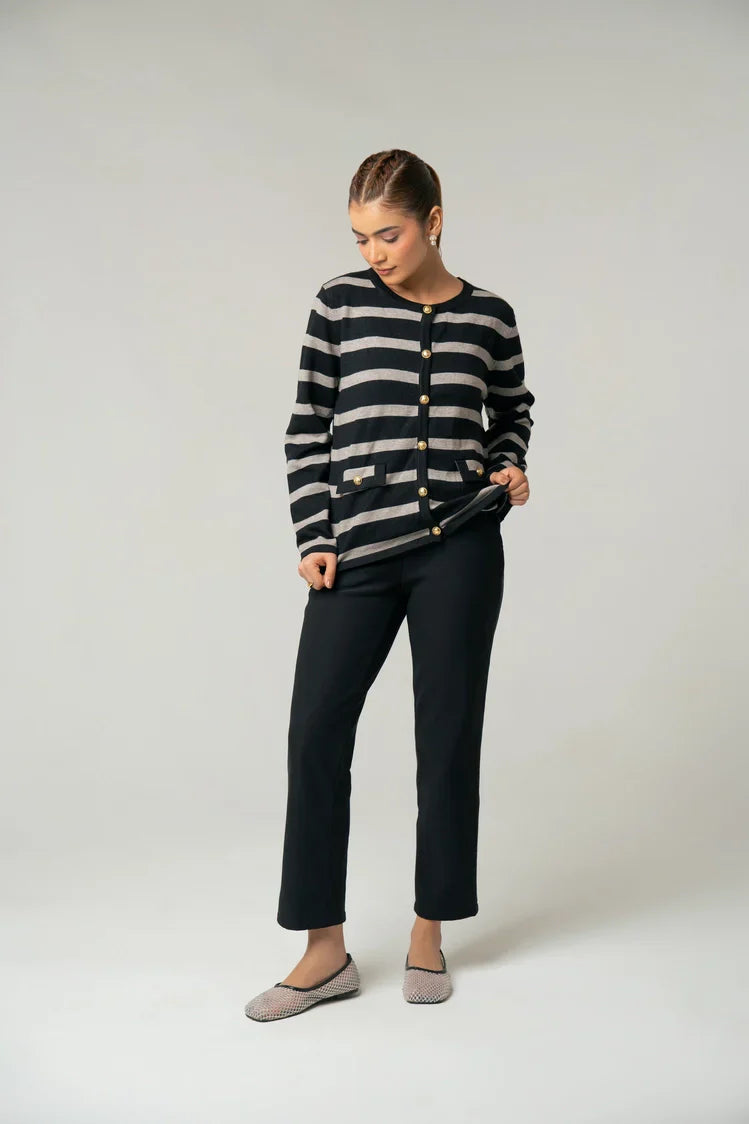 Picture of Striped Knit Sweater - Available at Raja Sahib