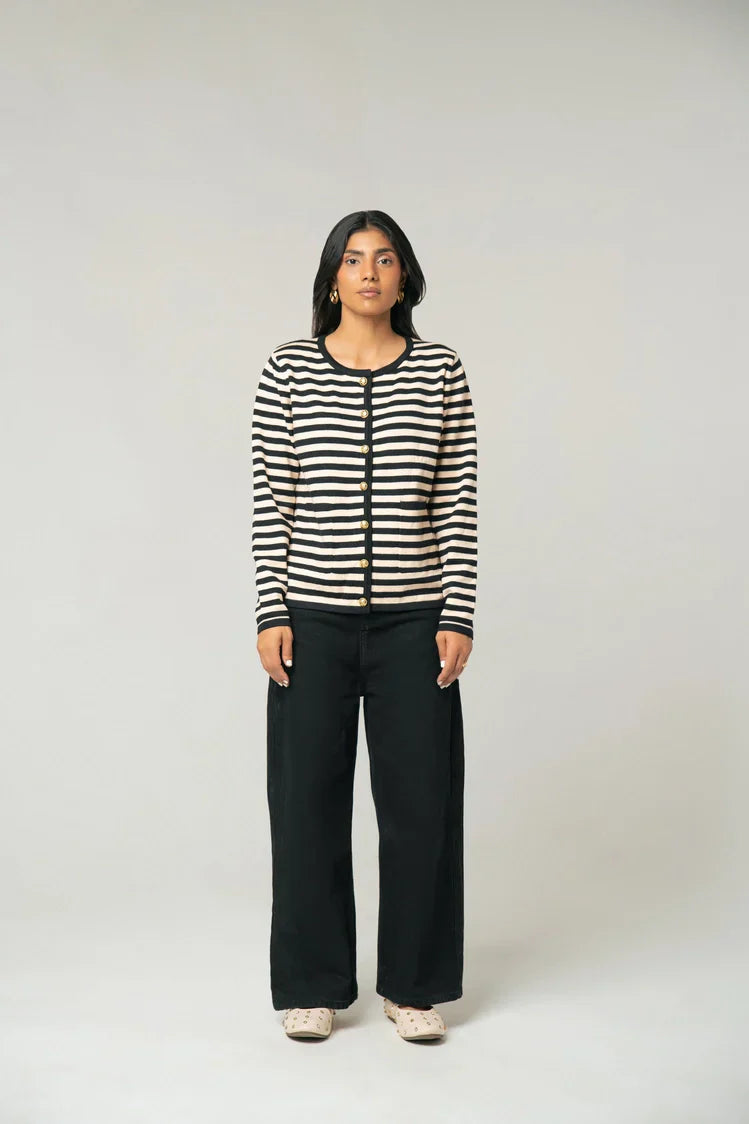 Picture of Striped Knit Sweater - Available at Raja Sahib