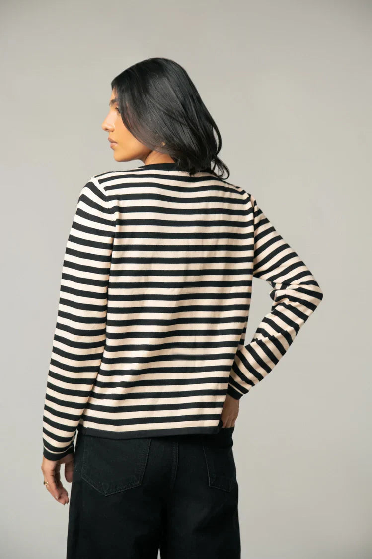 Picture of Striped Knit Sweater - Available at Raja Sahib