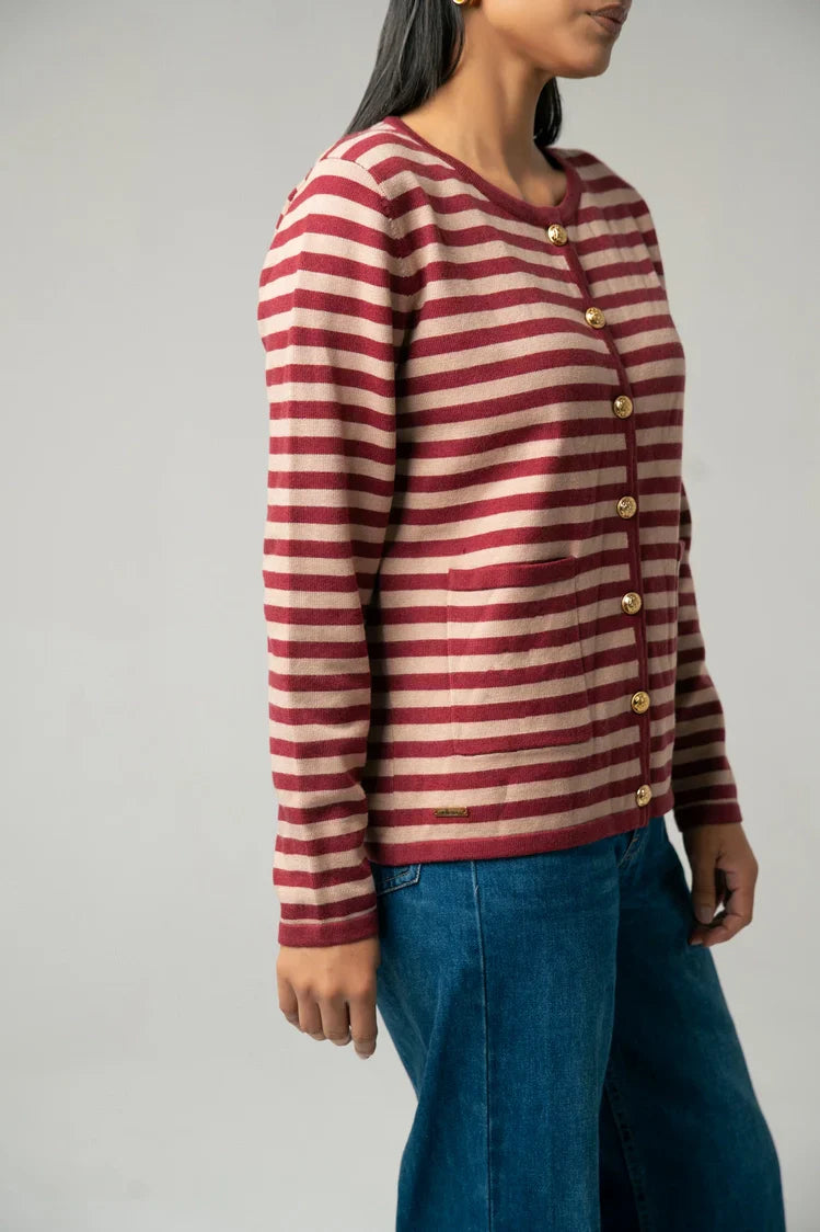 Picture of Striped Knit Sweater - Available at Raja Sahib