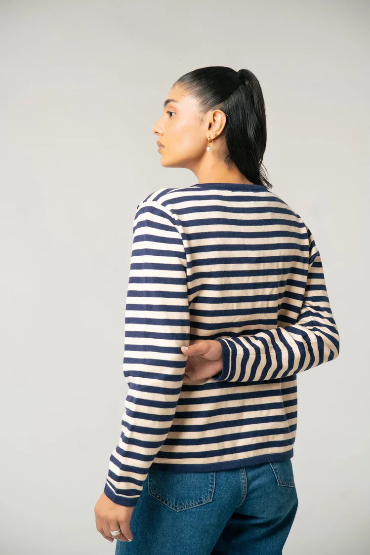 Picture of Striped Knit Sweater - Available at Raja Sahib