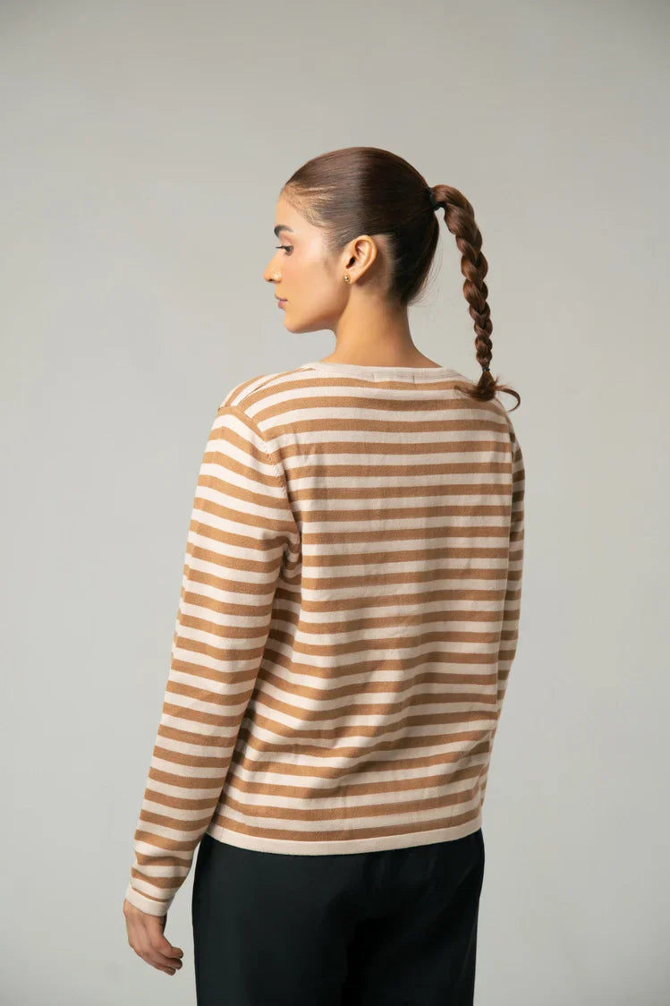 Picture of Striped Knit Sweater - Available at Raja Sahib