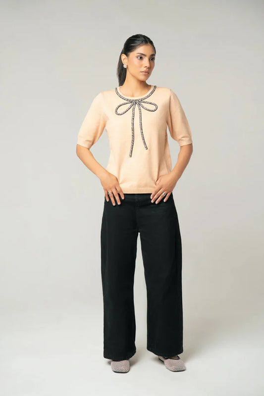 Picture of Ellena - Short Sleeves Sweater - Available at Raja Sahib