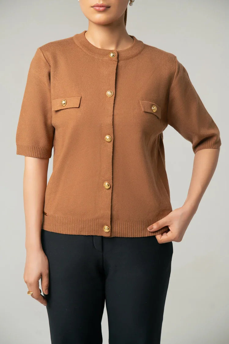 Picture of Short Sleeves Cardigan - Available at Raja Sahib