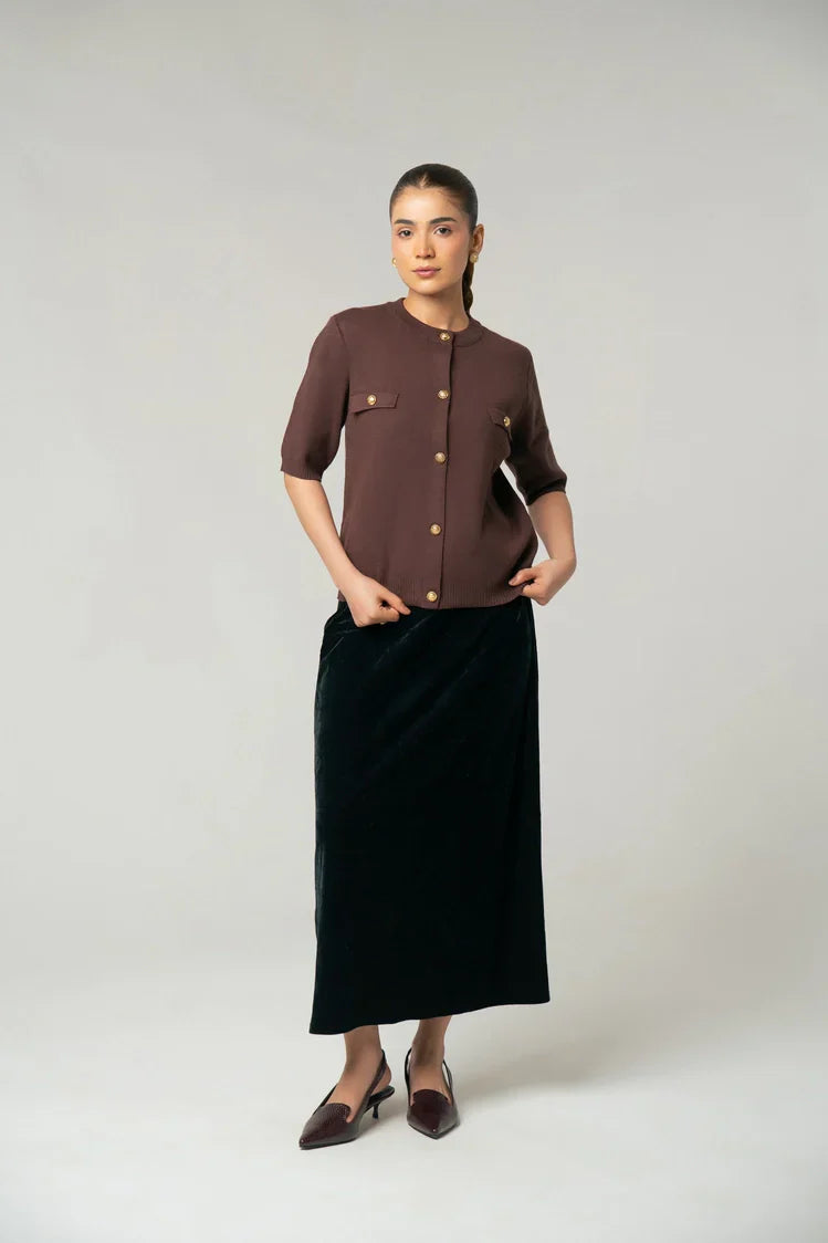 Picture of Short Sleeves Cardigan - Available at Raja Sahib