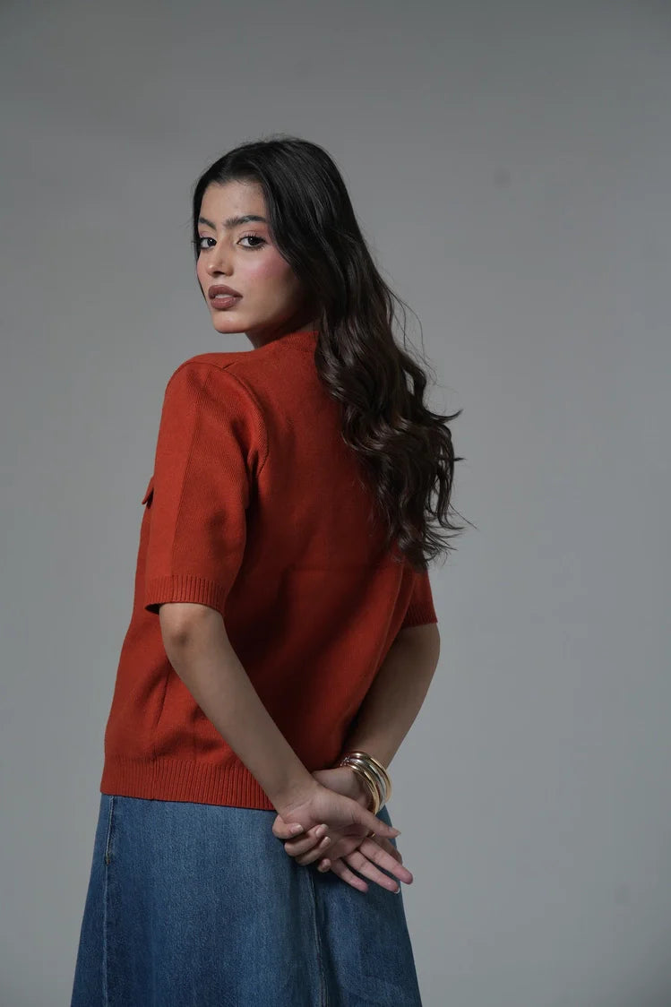 Picture of Short Sleeves Cardigan - Available at Raja Sahib