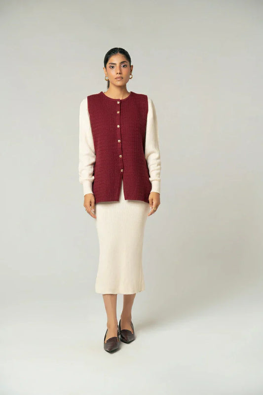Picture of Sleeveless Knit Sweater - Available at Raja Sahib