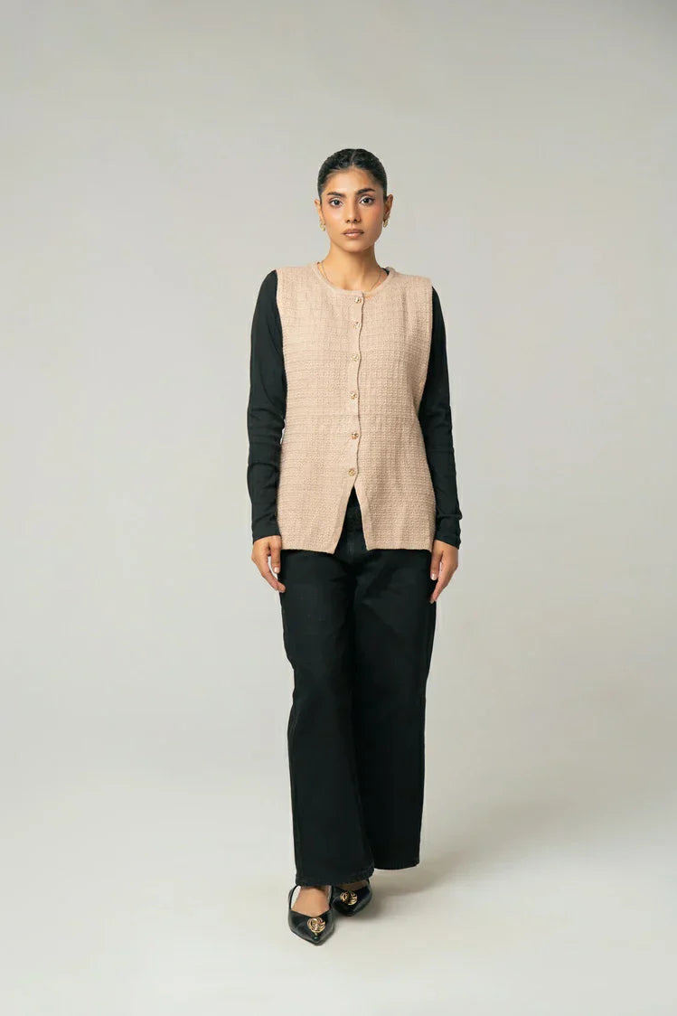 Picture of Sleeveless Knit Sweater - Available at Raja Sahib