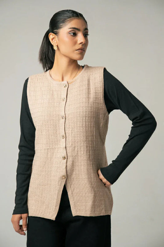 Picture of Sleeveless Knit Sweater - Available at Raja Sahib