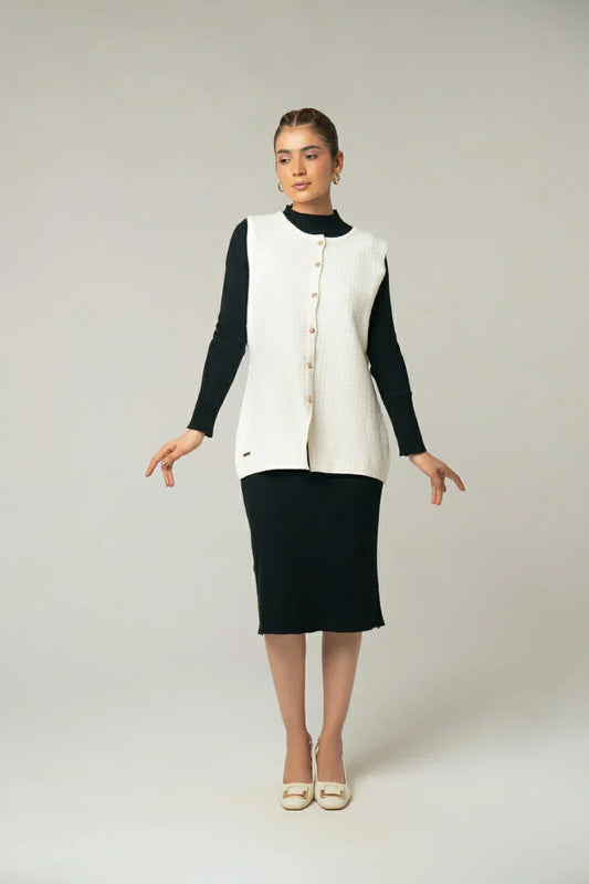 Picture of Sleeveless Knit Sweater - Available at Raja Sahib