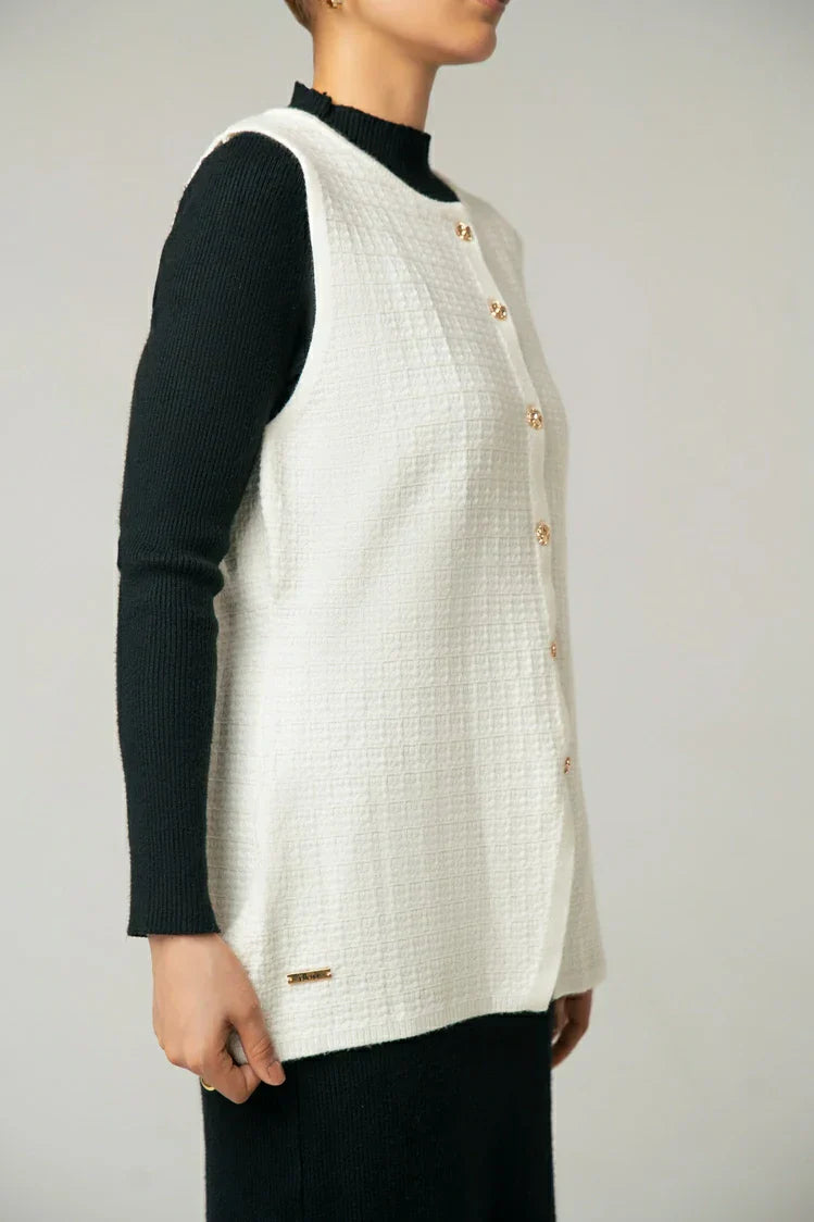 Picture of Sleeveless Knit Sweater - Available at Raja Sahib