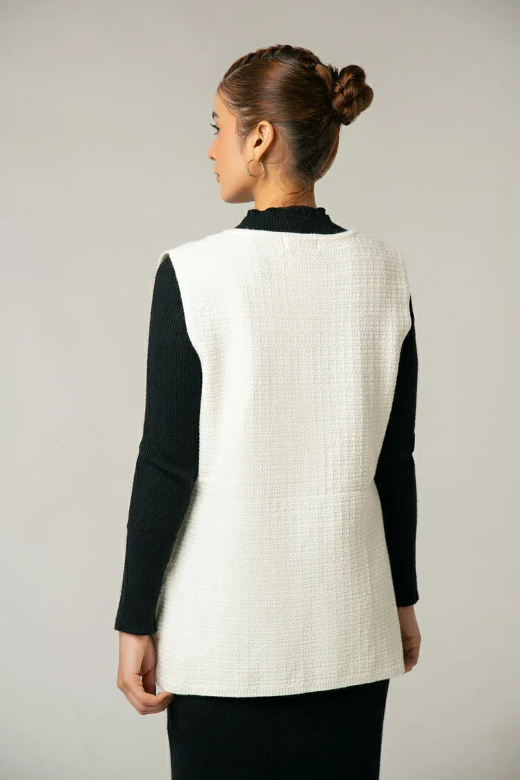 Picture of Sleeveless Knit Sweater - Available at Raja Sahib