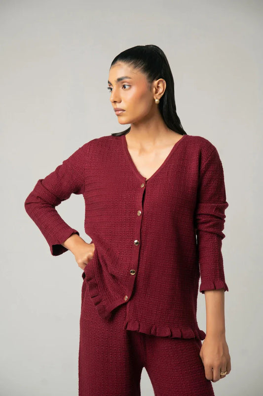 Picture of V-Neck Knit Sweater - Available at Raja Sahib
