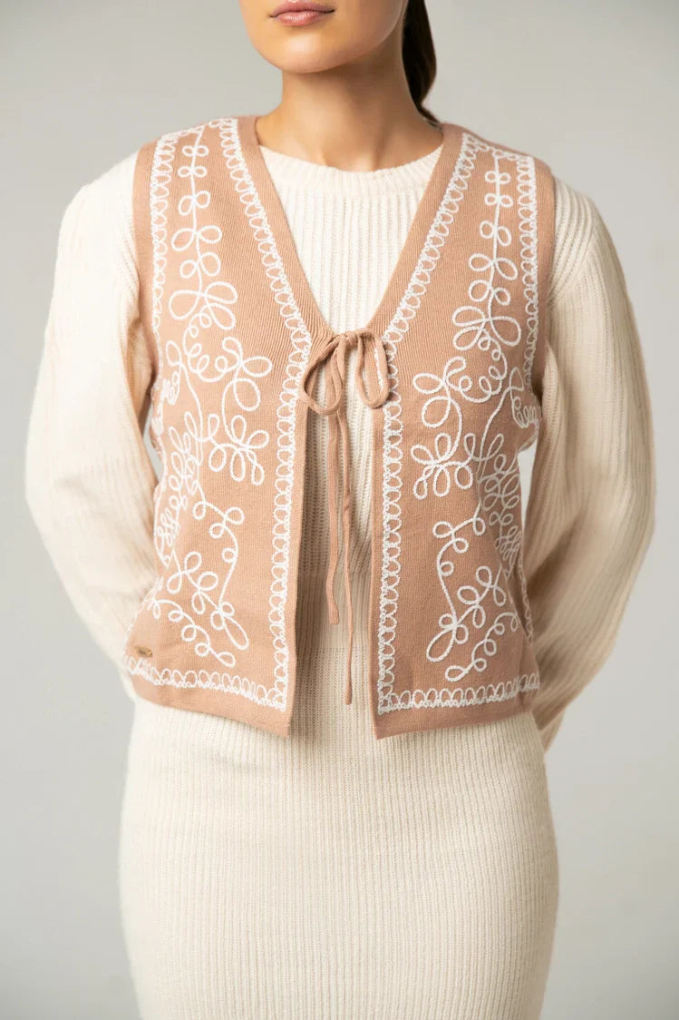 Picture of Embroidered Knit Cardigan - Available at Raja Sahib
