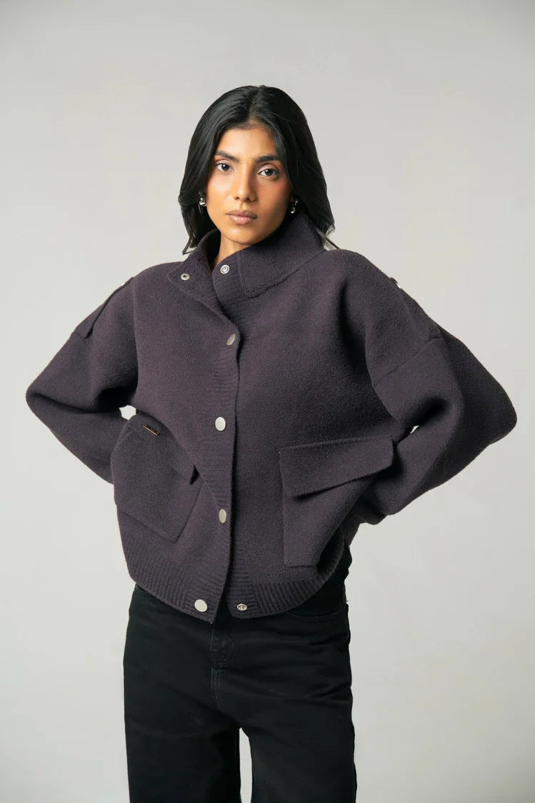 Picture of Botton Up Jacket Sweater - Available at Raja Sahib