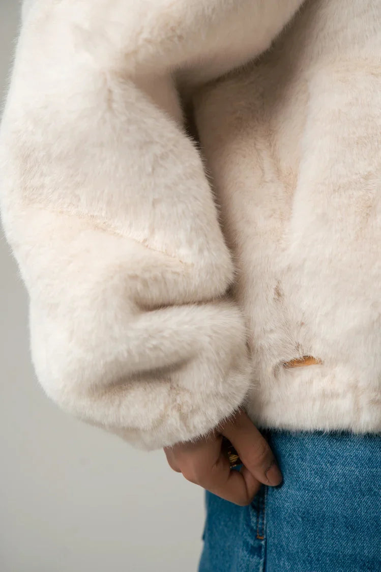 Picture of Faux-Fur Bomber Jacket - Available at Raja Sahib