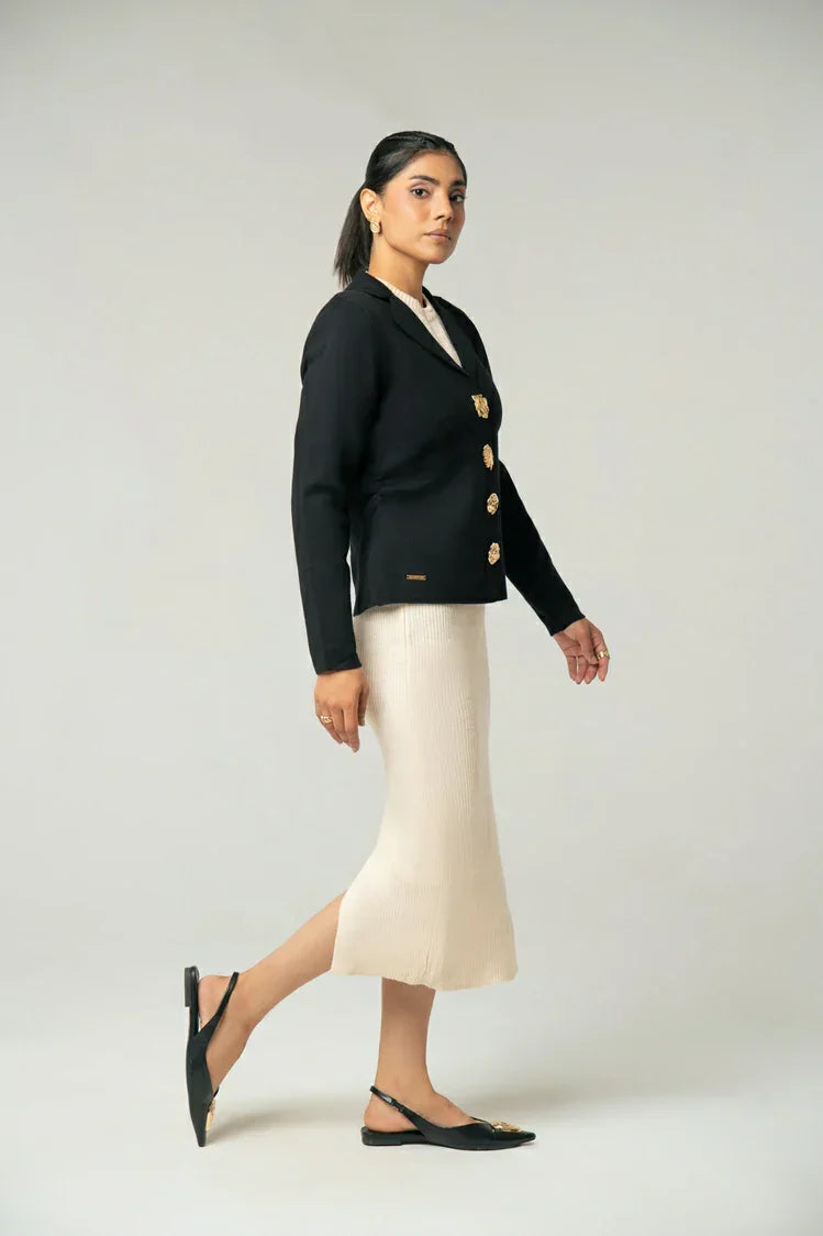 Picture of Collar Knit Cardigan - Available at Raja Sahib