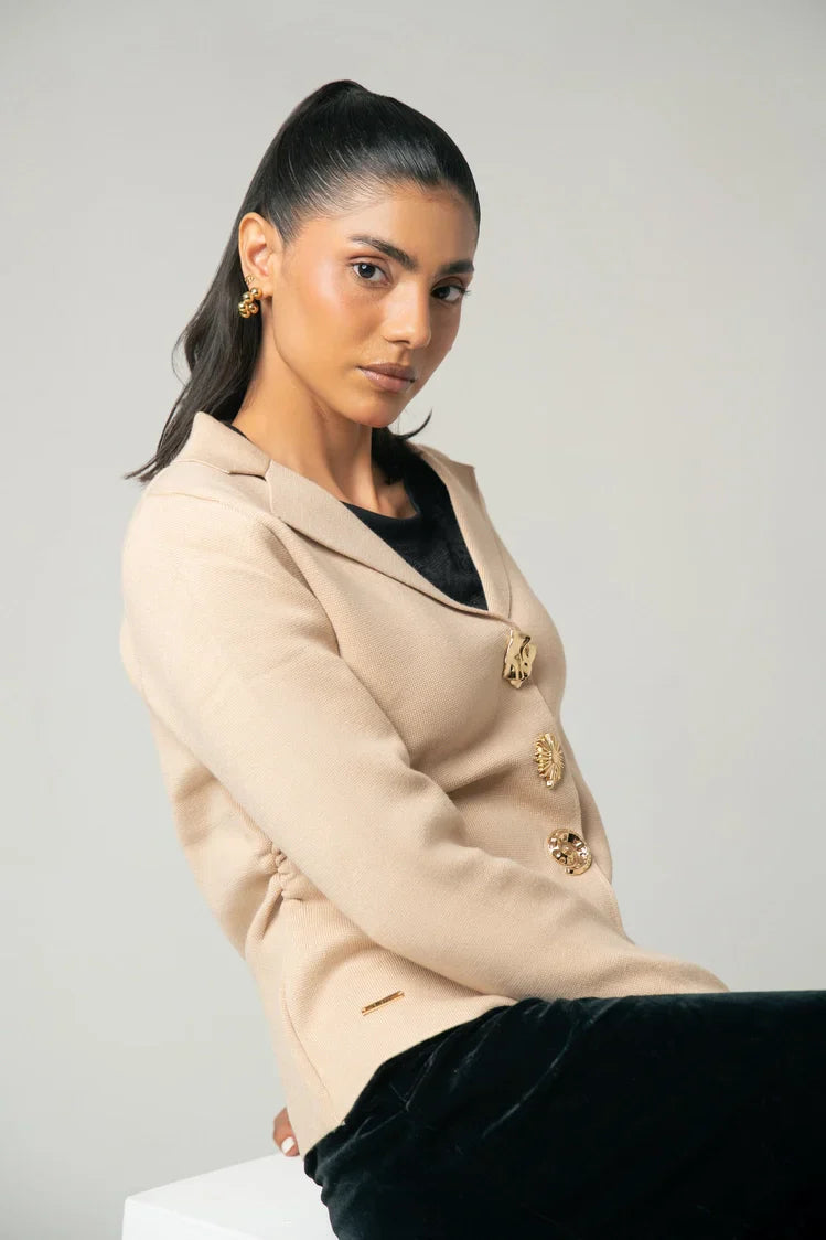 Picture of Collar Knit Cardigan - Available at Raja Sahib