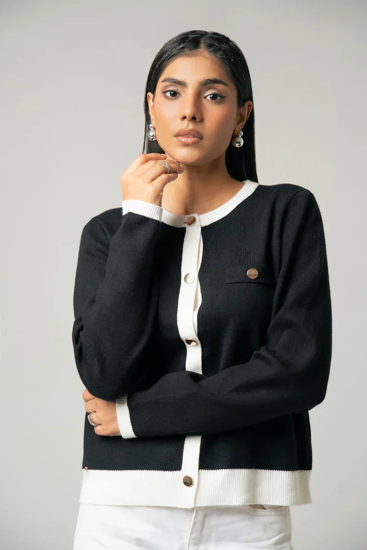 Picture of Regular Fit Knit Cardigan - Available at Raja Sahib