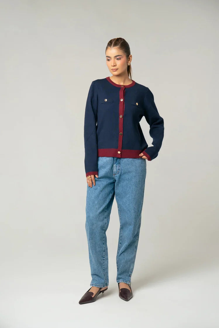 Picture of Regular Fit Knit Cardigan - Available at Raja Sahib