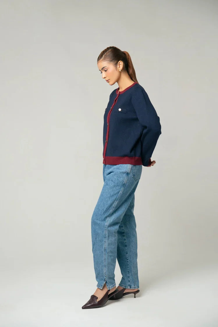Picture of Regular Fit Knit Cardigan - Available at Raja Sahib