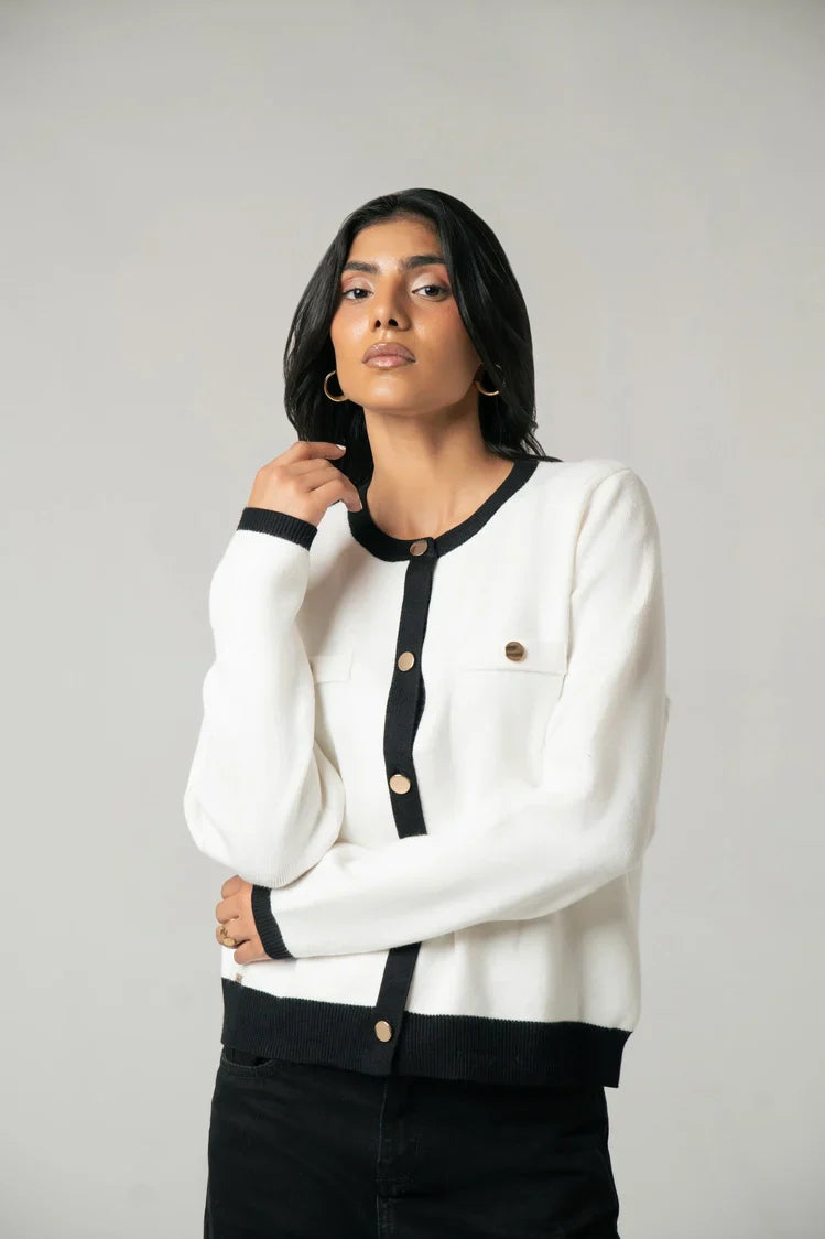 Picture of Regular Fit Knit Cardigan - Available at Raja Sahib