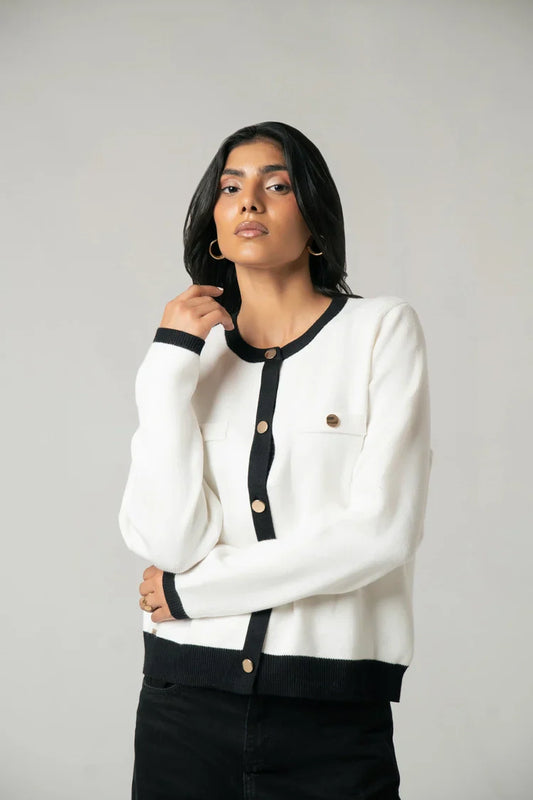 Picture of Regular Fit Knit Cardigan - Available at Raja Sahib