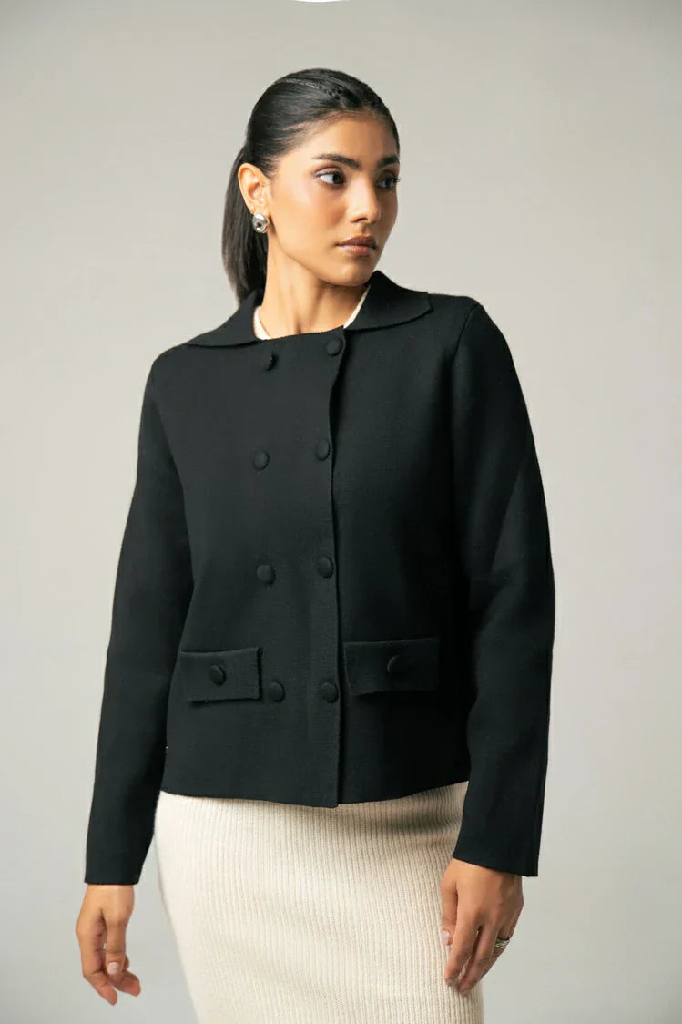 Picture of Collar Knit Cardigan - Available at Raja Sahib