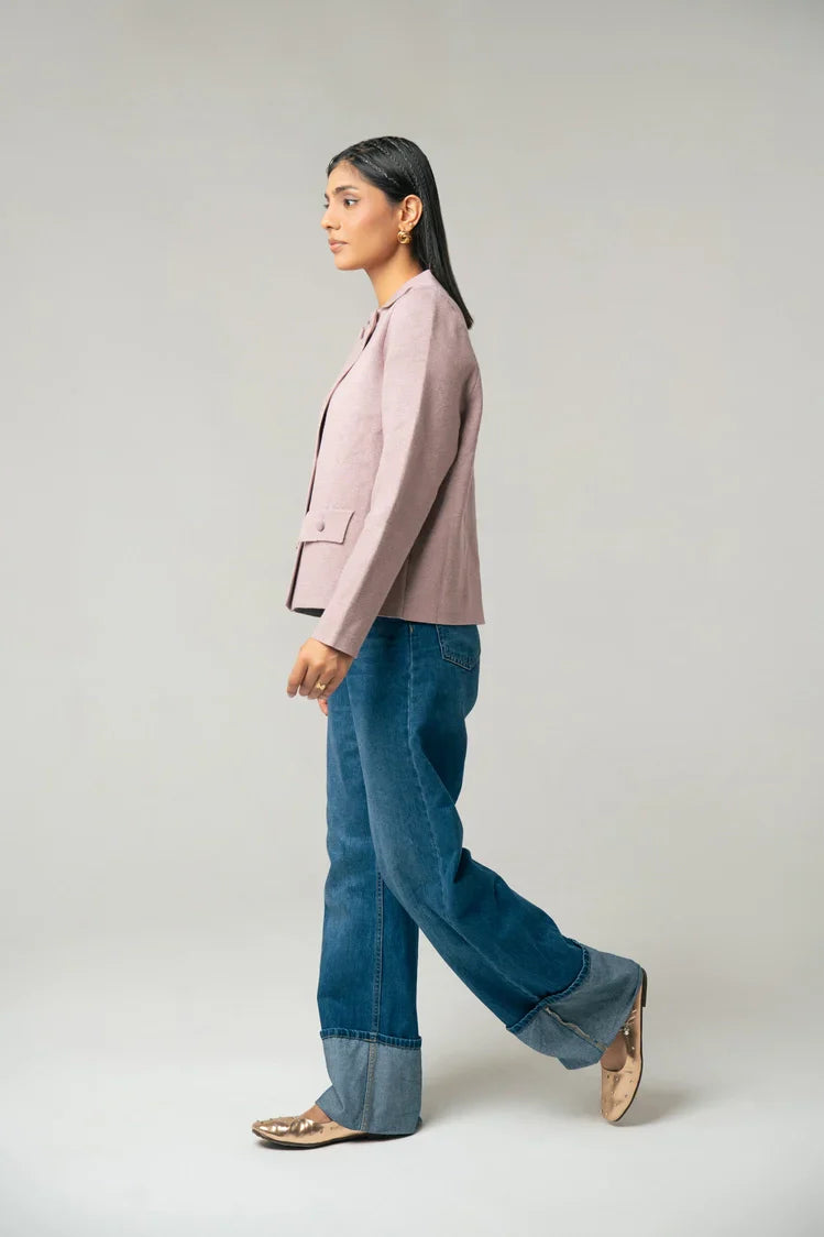 Picture of Collar Knit Cardigan - Available at Raja Sahib