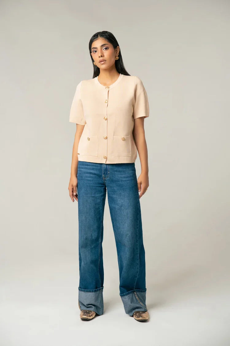 Picture of Short Sleeves Cardigan - Available at Raja Sahib