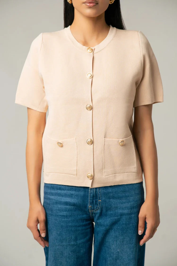 Picture of Short Sleeves Cardigan - Available at Raja Sahib