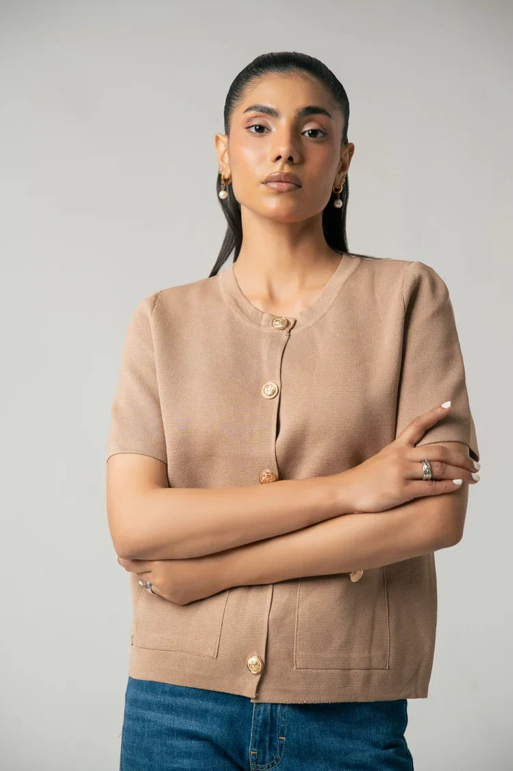 Picture of Short Sleeves Cardigan - Available at Raja Sahib