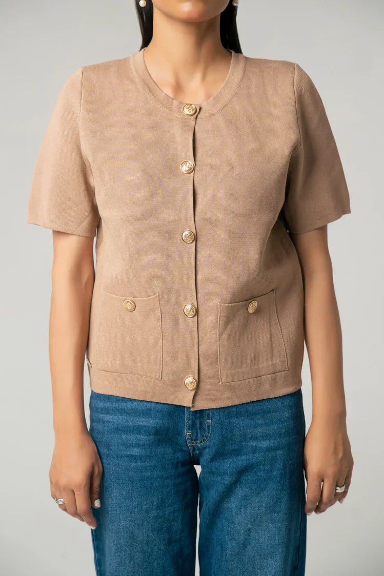 Picture of Short Sleeves Cardigan - Available at Raja Sahib